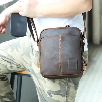 Messenger Bag Men's Shoulder bags Genuine Leather Small flap male man Crossbody bag for Messenger men Leather bags 
Messenger Bag Men's Shoulder bags Genuine Leather Small flap male man Crossbody bag for Messenger men Leather bags