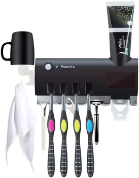 Automatic Toothpaste Dispenser Squeezer UV Light Sterilizer Solar Power Wall Mounted Toothbrush Holder for Bathroom Accessories
Automatic Toothpaste Dispenser Squeezer UV Light Sterilizer Solar Power Wall Mounted Toothbrush Holder for Bathroom Accessories