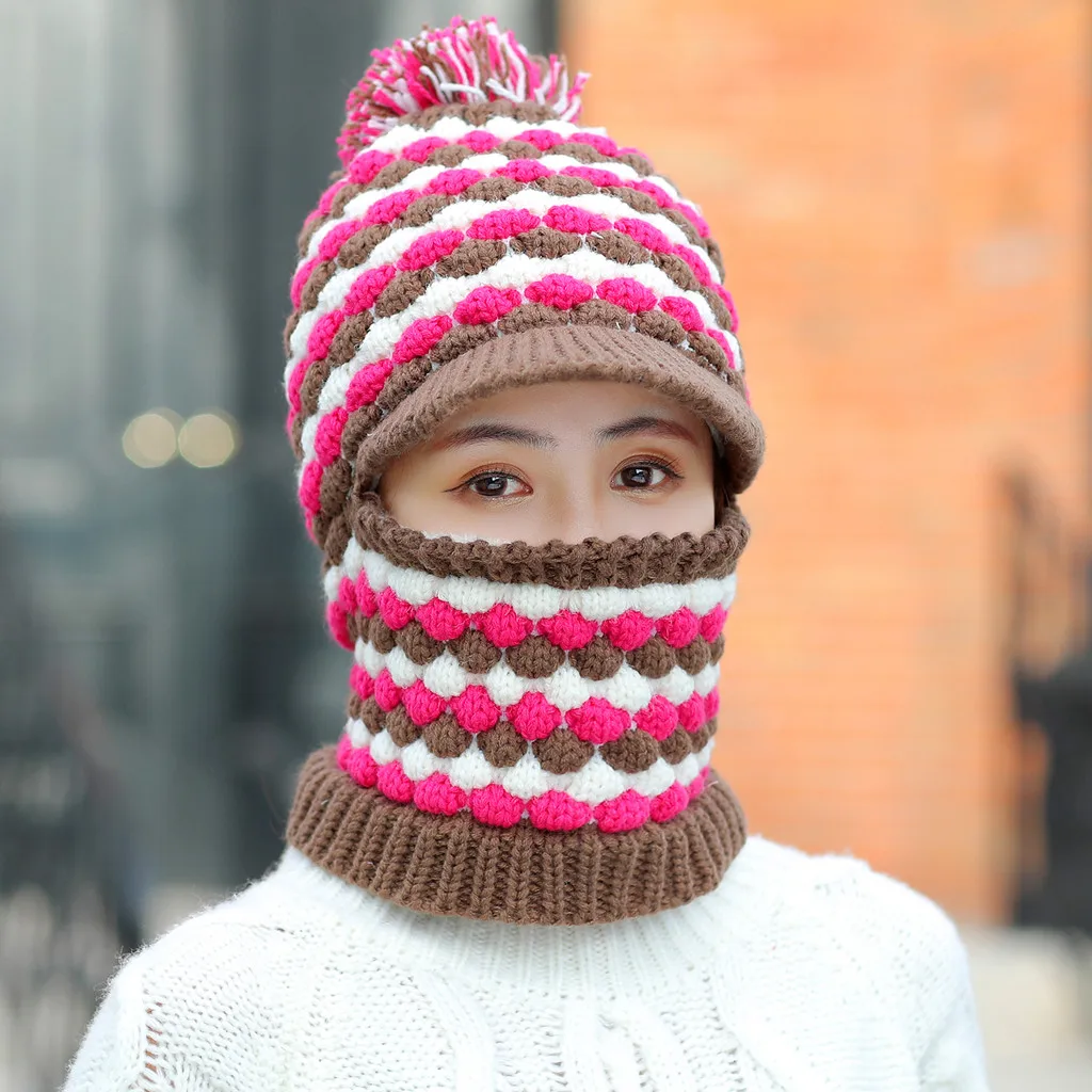 Hats 2019Top Womens Hat Scarf Siamese Collar Girls Cute Winter Slouchy Knit Skull Cap Beret
Hats 2019Top Womens Hat Scarf Siamese Collar Girls Cute Winter Slouchy Knit Skull Cap Beret