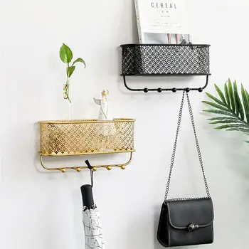 1 Pc Wall-mounted Storage Rack Sundries Storage Shelf with Hook for Home Room
1 Pc Wall-mounted Storage Rack Sundries Storage Shelf with Hook for Home Room