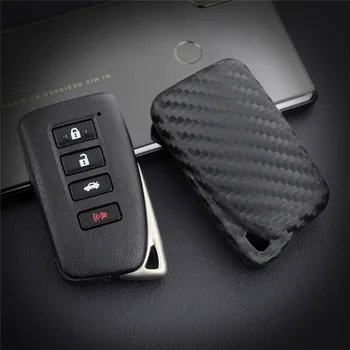 Silica Gel Carbon Fiber Car Key Case Cover For Lexus NX GS RX IS ES GX LX RC 200 250 350 LS 450H 300H Car Key Ring Chain 
Silica Gel Carbon Fiber Car Key Case Cover For Lexus NX GS RX IS ES GX LX RC 200 250 350 LS 450H 300H Car Key Ring Chain