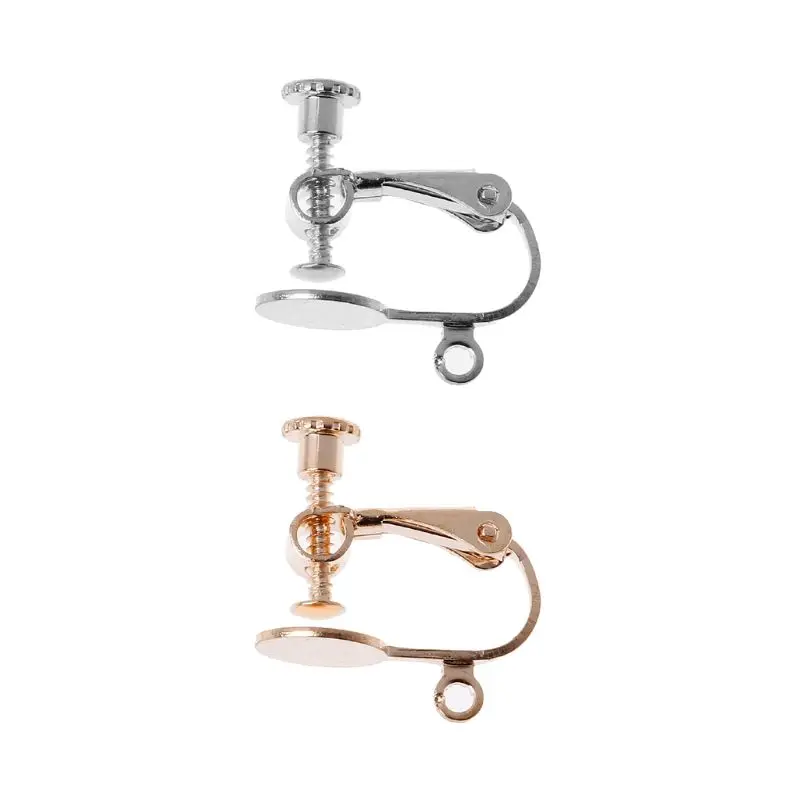 10Pcs No Piercing Screw Clip On Stud Earring Clips Blank Base Pad Jewelry Making 634D
10Pcs No Piercing Screw Clip On Stud Earring Clips Blank Base Pad Jewelry Making 634D