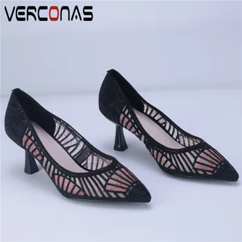 VERCONAS Women Buckle Sandals Fashion Wild Thin Heels Rhinestones Party Pumps Pointed Toe Thick Heels High Quality Shoes Woman
VERCONAS Women Buckle Sandals Fashion Wild Thin Heels Rhinestones Party Pumps Pointed Toe Thick Heels High Quality Shoes Woman