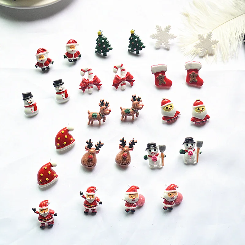 Fashion Glitter Christmas Earrings Jewelry Tree Santa Snwoman Bowknot Cane Elk Deer Snowflakes Socks Stud Earring for Girls
Fashion Glitter Christmas Earrings Jewelry Tree Santa Snwoman Bowknot Cane Elk Deer Snowflakes Socks Stud Earring for Girls