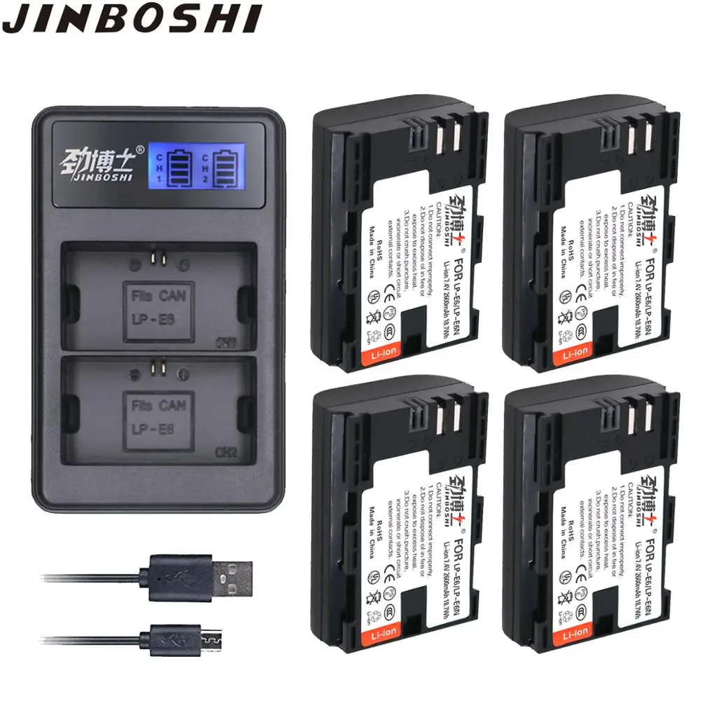 4X LP-E6 LP-E6N LP E6 LP E6N digital battery + LCD Display USB Dual Charger for Canon EOS 5DS R 5D Mark II 5D Mark III 6D 7D 80D
4X LP-E6 LP-E6N LP E6 LP E6N digital battery + LCD Display USB Dual Charger for Canon EOS 5DS R 5D Mark II 5D Mark III 6D 7D 80D