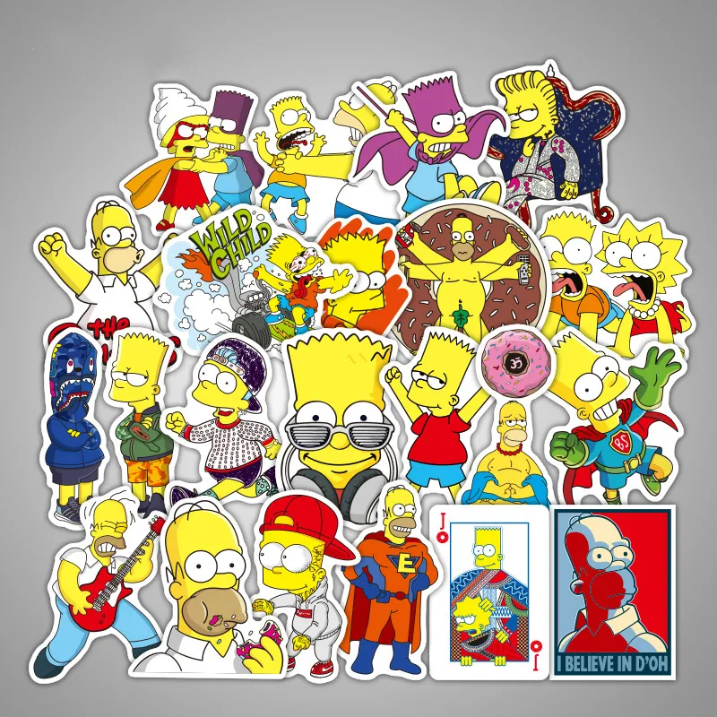 50pcs/Lot Anime Cartoon Simpson Mixed Stickers For Laptop Sticker Decal Fridge Skateboard PVC Stickers
50pcs/Lot Anime Cartoon Simpson Mixed Stickers For Laptop Sticker Decal Fridge Skateboard PVC Stickers