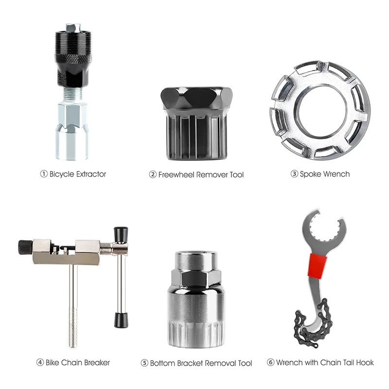 Bicycle Repair Tool Set, Repair Car Chain Cutter, Bicycle Repair Mountain Bike Flywheel Bottom Axle Removal Accessories 
Bicycle Repair Tool Set, Repair Car Chain Cutter, Bicycle Repair Mountain Bike Flywheel Bottom Axle Removal Accessories