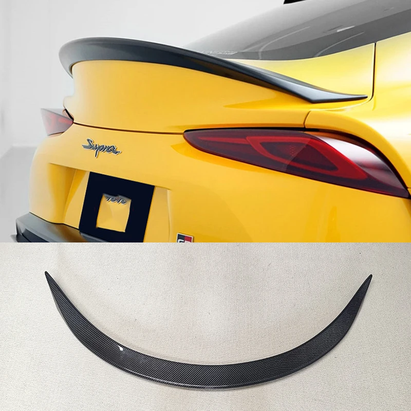 

Rear Trunk Spoiler For Toyota Supra 2019 2020 Carbon Fiber Mateiral Glossy Carbon Ducktail Lip FRP Spoiler Wing For Supra
