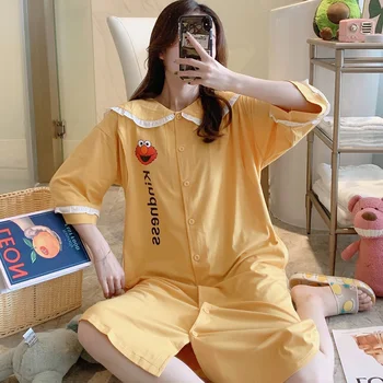 2021#film confined serve nursing nightgown summer of pregnant women with nursing can lactation strawberry cotton pajamas in the 
2021#film confined serve nursing nightgown summer of pregnant women with nursing can lactation strawberry cotton pajamas in the