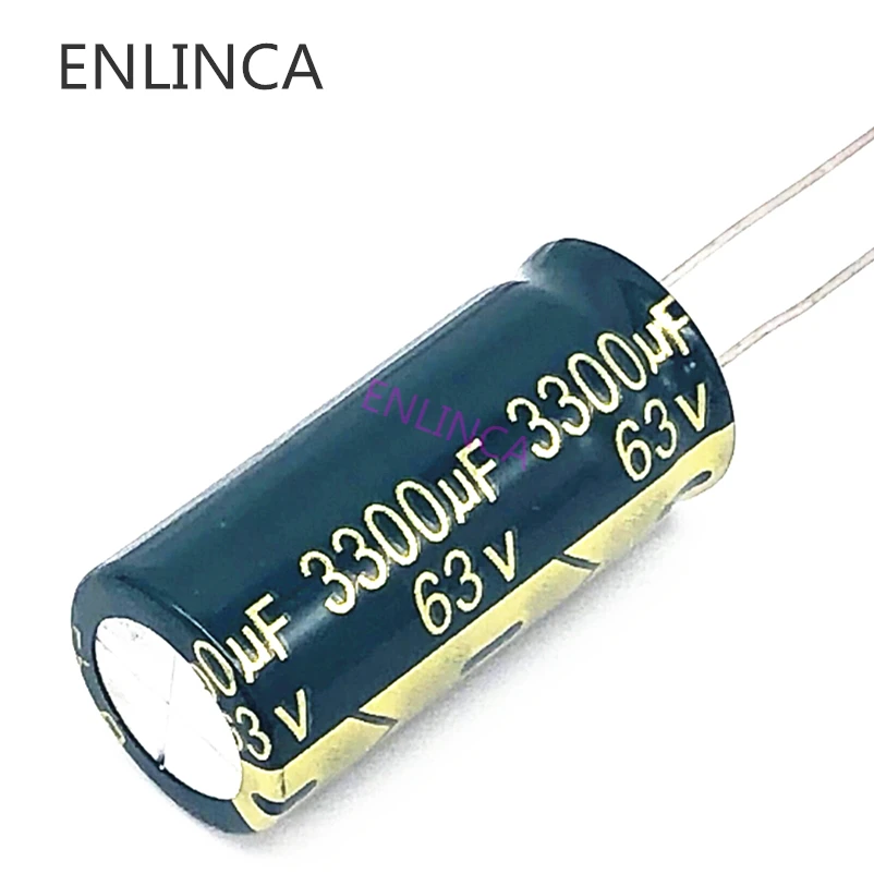 

20pcs/lot T13 high frequency low impedance 63v 3300UF aluminum electrolytic capacitor size 18*40 3300UF 63v 20%