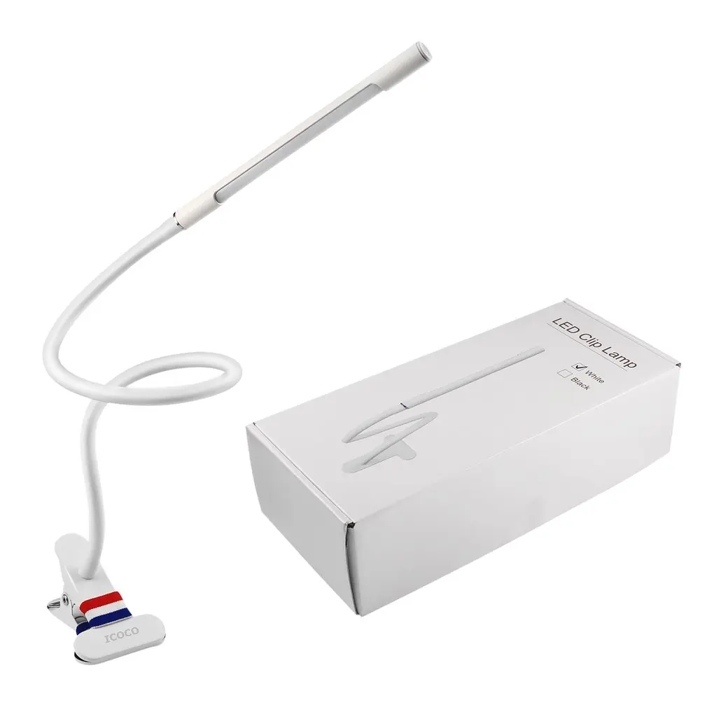 ICOCO LED Clip Lamp Desk Lamp Reading Lamp with Extra-long Flexible Neck and Touch Sensitive 4.5W 4000-4500K With Clamp
ICOCO LED Clip Lamp Desk Lamp Reading Lamp with Extra-long Flexible Neck and Touch Sensitive 4.5W 4000-4500K With Clamp