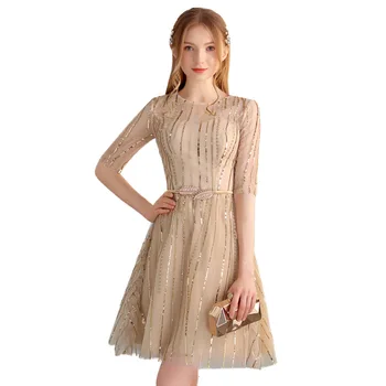BGW Scoop Neck Tulle A Line Sequined Mini Cocktail Dress Zipper Back Half Sleeves Cocktail Party Dress
BGW Scoop Neck Tulle A Line Sequined Mini Cocktail Dress Zipper Back Half Sleeves Cocktail Party Dress