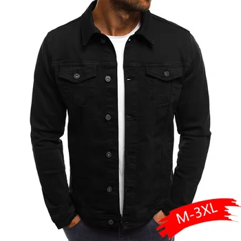 2020 Solid Color Jeans Jackets Denim Jacket Men Fashion Autumn Slim Jackets Mens Casual Denim Coats Turn-down Collar Streetwear
2020 Solid Color Jeans Jackets Denim Jacket Men Fashion Autumn Slim Jackets Mens Casual Denim Coats Turn-down Collar Streetwear