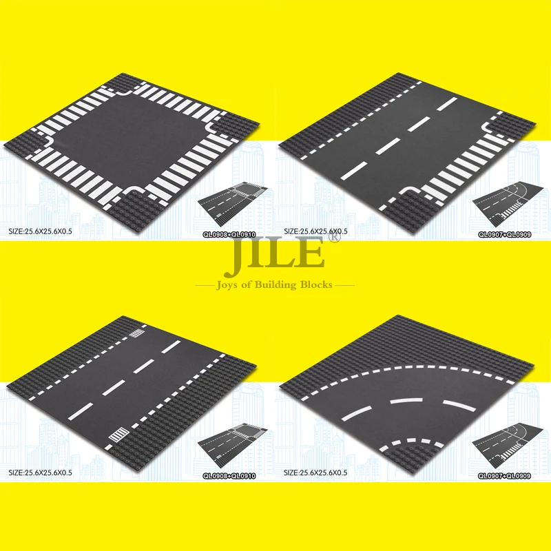 Moc Building Blocks Road Base Plate Straight Crossroad Curve T-Junction Parts 60236 Bricks Compatible with Street Views Toys
Moc Building Blocks Road Base Plate Straight Crossroad Curve T-Junction Parts 60236 Bricks Compatible with Street Views Toys