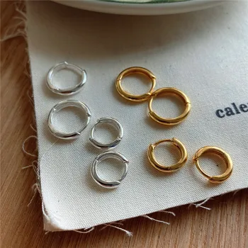 POFUNUO Real 925 Sterling Silver Minimalist Circle Earring Clips 10mm 15mm Diameter Silver Gold Simple Earrings Cute Jewelry
POFUNUO Real 925 Sterling Silver Minimalist Circle Earring Clips 10mm 15mm Diameter Silver Gold Simple Earrings Cute Jewelry