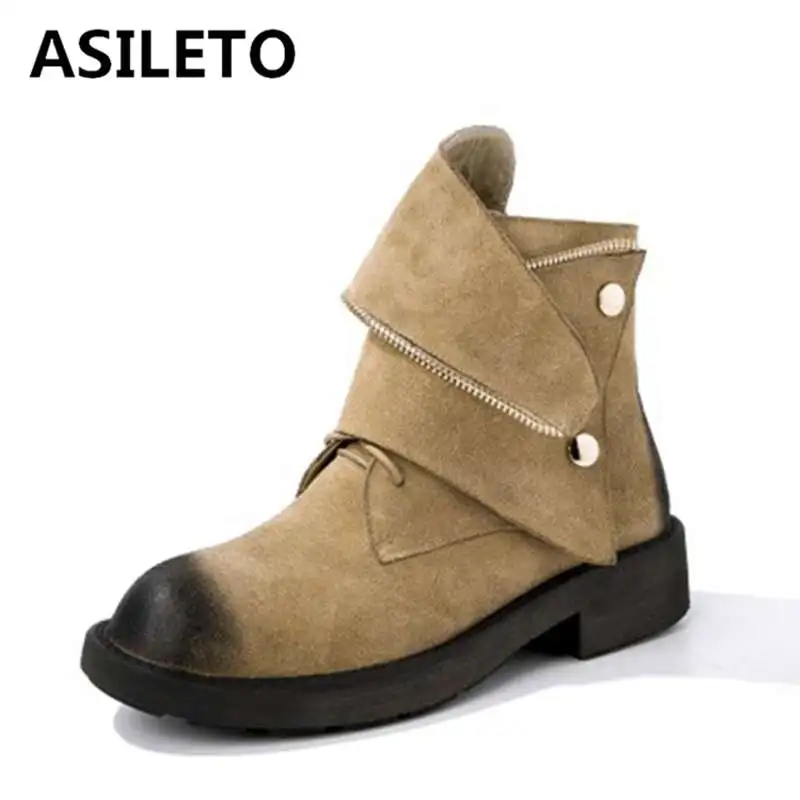 ASILETO Genuine cow Leather boot low heels Hiking booties Woman retro ankle boots Designed Punk shoes motorcycle western booties
ASILETO Genuine cow Leather boot low heels Hiking booties Woman retro ankle boots Designed Punk shoes motorcycle western booties