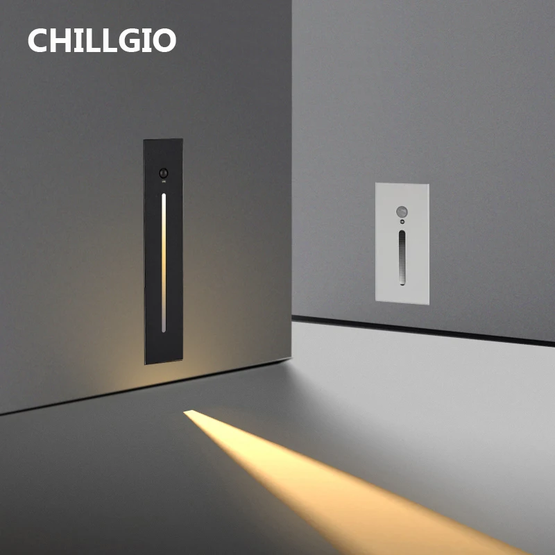 Внутренний сенсорный светильник CHILLGIO для лестницы алюминиевая Встраиваемая