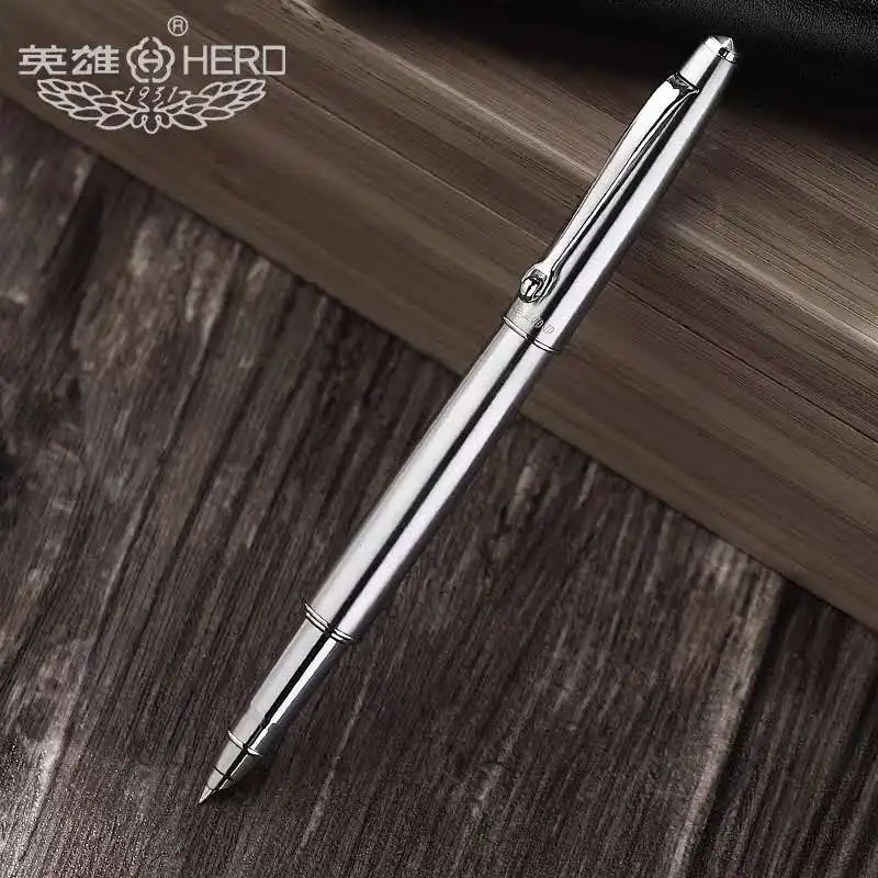 Hero 100 Fountain Pen Metal Ink Pen 10K Gold Fine Nib Converter Filler Box Package Business Office school supplie Writing Gift
Hero 100 Fountain Pen Metal Ink Pen 10K Gold Fine Nib Converter Filler Box Package Business Office school supplie Writing Gift