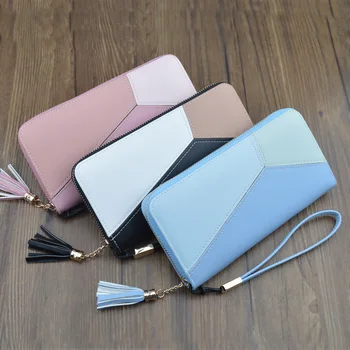 Wallet Long Women Wallets Zipper Purse Patchwork Fashion Panelled Wallets Trendy Coin Purse Card Holder Leather
Wallet Long Women Wallets Zipper Purse Patchwork Fashion Panelled Wallets Trendy Coin Purse Card Holder Leather