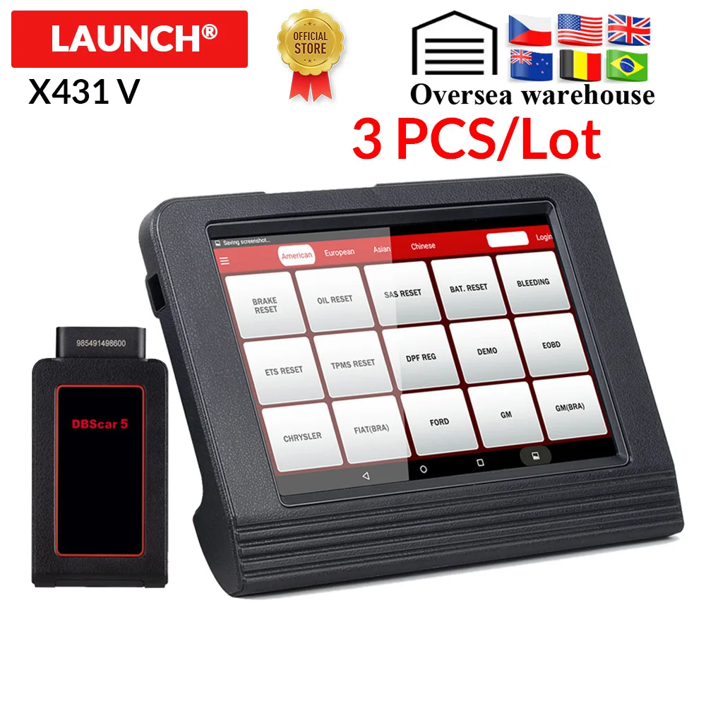 LAUNCH X431 V car full system diagnostic obd2 wifi/bluetooth code reader support DPF SAS BMS 11 reset ECU coding actuation test
LAUNCH X431 V car full system diagnostic obd2 wifi/bluetooth code reader support DPF SAS BMS 11 reset ECU coding actuation test