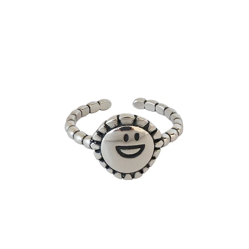 Smiley Face Pattern 925 Sterling Silver Rings For Women Gift For Girlfriend Gothic Minimalist Ring Anillos Mujer Fine Jewelry
Smiley Face Pattern 925 Sterling Silver Rings For Women Gift For Girlfriend Gothic Minimalist Ring Anillos Mujer Fine Jewelry
