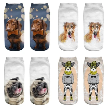 Women Ankle Socks 3D Printing Cute Dog Short Socks Golden Retriever Husky Beagle Bulldog Corgi Design Female Cotton Socks
Women Ankle Socks 3D Printing Cute Dog Short Socks Golden Retriever Husky Beagle Bulldog Corgi Design Female Cotton Socks
