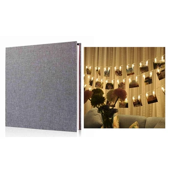 50 Photo Clips String Lights/Holder, Indoor Fairy String Lights & Photo Album Scrapbook Linen Art Memory Book Thick
50 Photo Clips String Lights/Holder, Indoor Fairy String Lights & Photo Album Scrapbook Linen Art Memory Book Thick