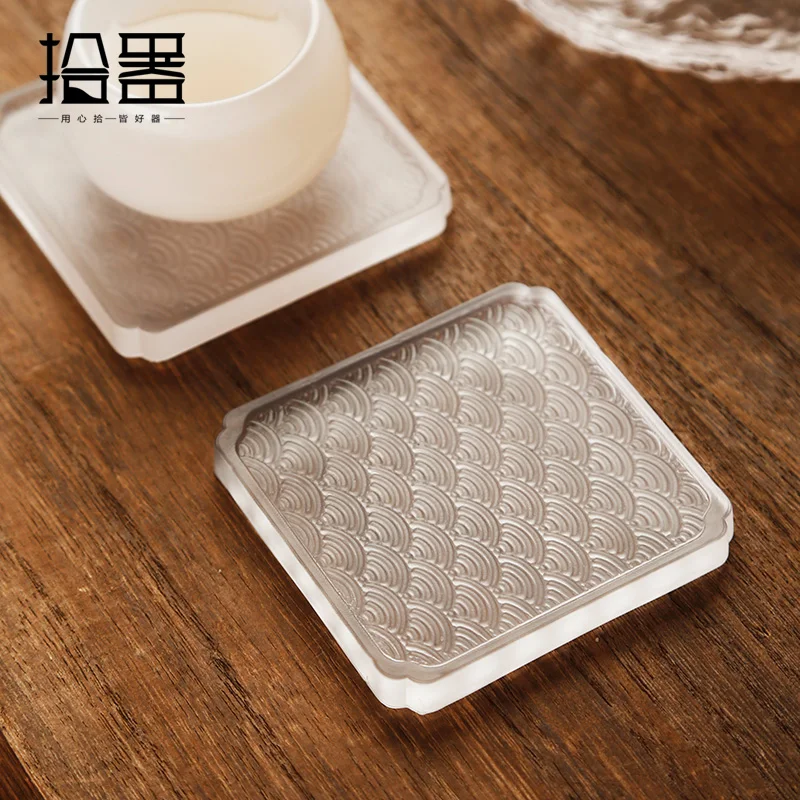 Crystal glass glass glass coaster Japanese style tea cup holder Kung Fu tea set tea ceremony heat insulation tea tray meal mat a
Crystal glass glass glass coaster Japanese style tea cup holder Kung Fu tea set tea ceremony heat insulation tea tray meal mat a