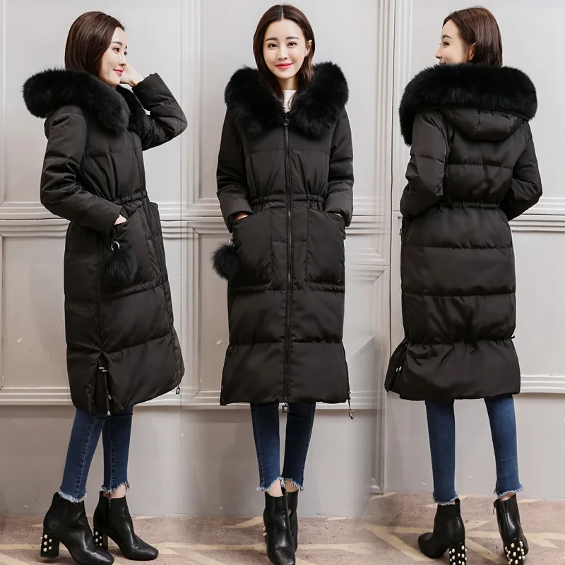 2018 Winter Long Sleeve Long Slim Fit Solid Color Hooded Korean-style WOMEN'S Cotton-padded Clothes with High Imitation Fur Coll
2018 Winter Long Sleeve Long Slim Fit Solid Color Hooded Korean-style WOMEN'S Cotton-padded Clothes with High Imitation Fur Coll