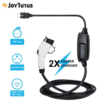 J1772 EVSE 6m Cable Input EV Plug Level 2 Charger 16A Type 1 Schuko for Electric Car Charging
J1772 EVSE 6m Cable Input EV Plug Level 2 Charger 16A Type 1 Schuko for Electric Car Charging