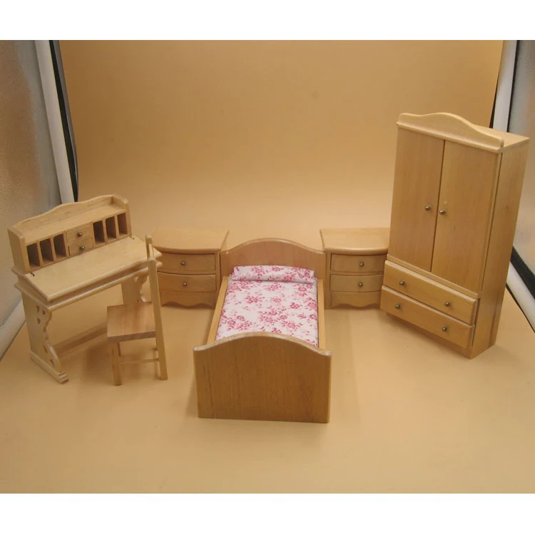 Миниатюрная детская мини-мебель подарок для детей 1:12 кукольный домик желтый