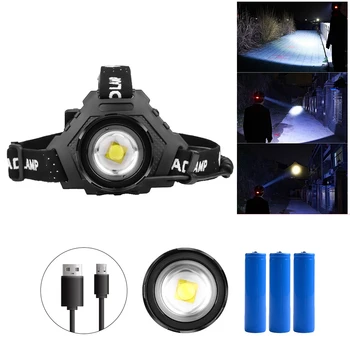 LED Headlamp Water-Proof Shock-Proof Heat Dissipation High Lumen Zoonmable USB Headlamp Practical Headlight 5 Lighting Modes
LED Headlamp Water-Proof Shock-Proof Heat Dissipation High Lumen Zoonmable USB Headlamp Practical Headlight 5 Lighting Modes