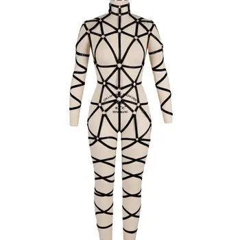 Punk Black Bandage Body Harness Women Belt Cage Arm Strappy Top Triangle Frame Suspender Hollow Out Underwear Garter Leg Set
Punk Black Bandage Body Harness Women Belt Cage Arm Strappy Top Triangle Frame Suspender Hollow Out Underwear Garter Leg Set