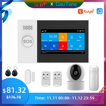 GauTone PG107 Wifi GSM Alarm System for Home Security Alarm Support Tuya APP Remote Contorl Compatible With IP Camera
GauTone PG107 Wifi GSM Alarm System for Home Security Alarm Support Tuya APP Remote Contorl Compatible With IP Camera