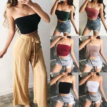 Women Off Shoulder Elastic Boob Tube Tops T Shirts Sexy Strapless Bandeau Crop Top Vest High Street Summer
Women Off Shoulder Elastic Boob Tube Tops T Shirts Sexy Strapless Bandeau Crop Top Vest High Street Summer