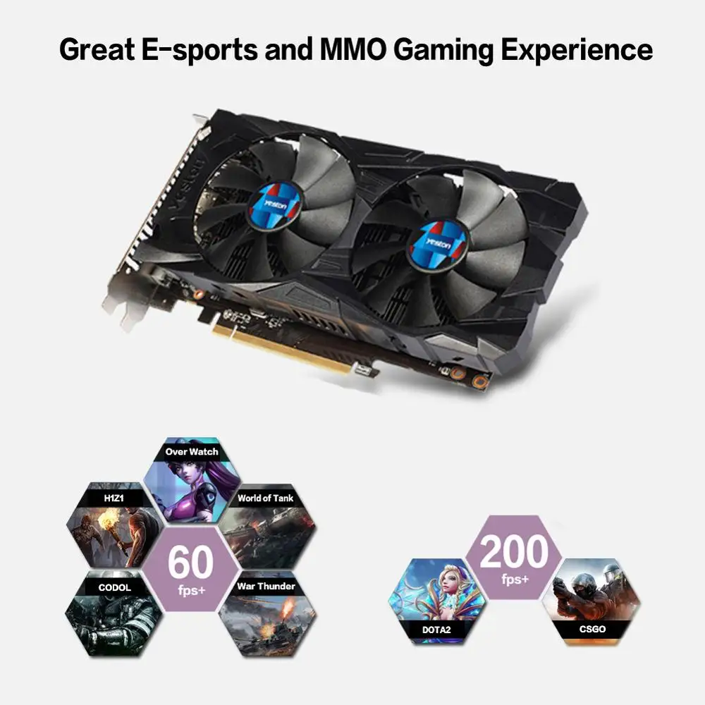 Yeston Rx560D 4Gb Gddr5 Pci Express 3.0 Directx12 Video Gaming Graphics Card External Graphics Card 128bit For Desktop
Yeston Rx560D 4Gb Gddr5 Pci Express 3.0 Directx12 Video Gaming Graphics Card External Graphics Card 128bit For Desktop