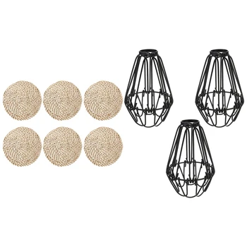 6Pcs Corn Skin Woven Round Placemat, 30Cm Placemat & 3Pcs Iron Bulb Guard Lamp Cage, Ceiling Fan and Light Bulb Covers
6Pcs Corn Skin Woven Round Placemat, 30Cm Placemat & 3Pcs Iron Bulb Guard Lamp Cage, Ceiling Fan and Light Bulb Covers