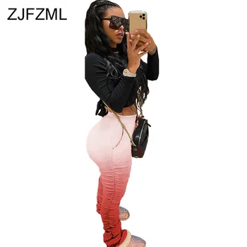 Gradient Color Fashion Stacked Jogger Pant Women High Waist Pleated Bell Bottom Trouser Stretwear Ladies Push Up Flare Sweatpant
Gradient Color Fashion Stacked Jogger Pant Women High Waist Pleated Bell Bottom Trouser Stretwear Ladies Push Up Flare Sweatpant