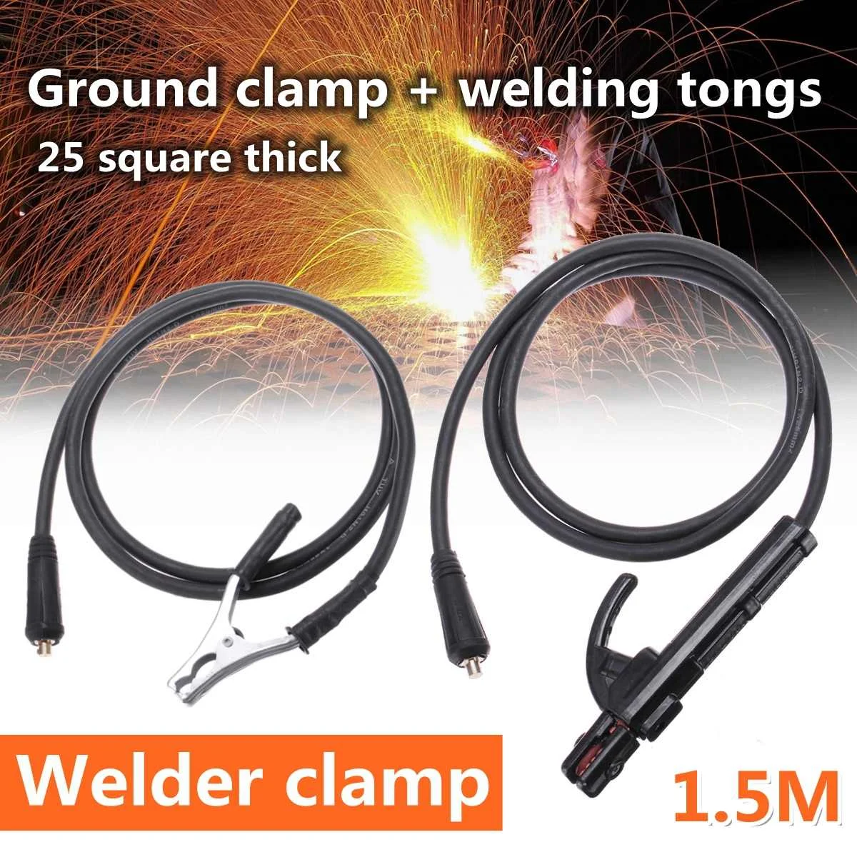 300A Ground Earth Welding Clamp Clip 150cm Wire For ARC Welding Inverter Machine for Professional Use Manual Welder Grip Tool
300A Ground Earth Welding Clamp Clip 150cm Wire For ARC Welding Inverter Machine for Professional Use Manual Welder Grip Tool