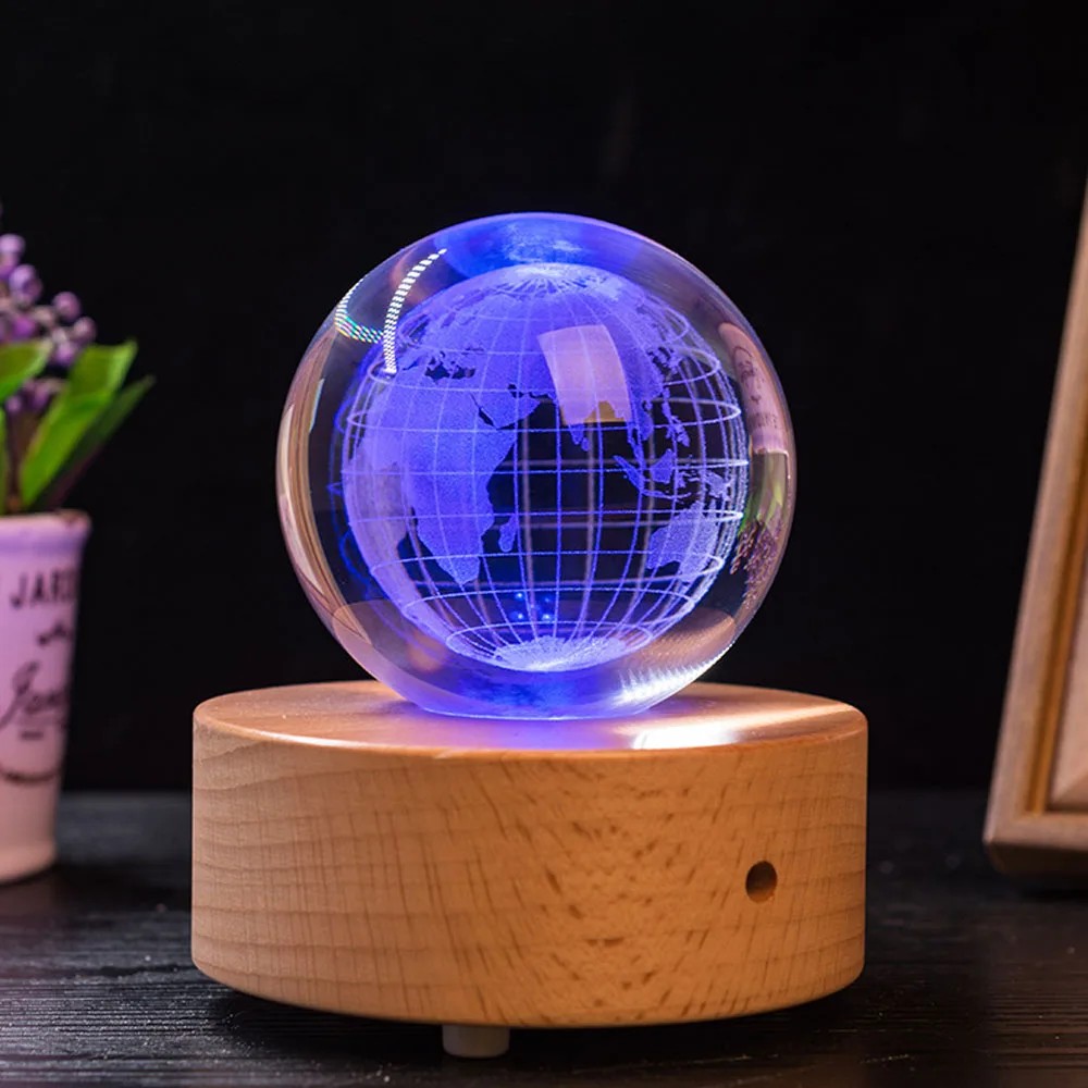 USB Night Light Crystal Projection Light Wooden Base Universe Moon Galaxy Earth Patterns Christmas Table Decoration Led Lamp
USB Night Light Crystal Projection Light Wooden Base Universe Moon Galaxy Earth Patterns Christmas Table Decoration Led Lamp