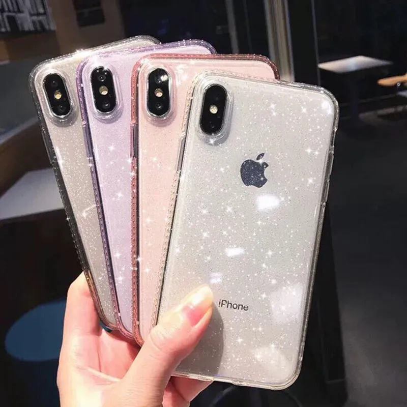 Shining Glitter Powder Diamond Frame Phone Case For iPhone X XS XR XS Max 8 7 6 6S Plus Transparent Anti-shock Soft Back Cover
Shining Glitter Powder Diamond Frame Phone Case For iPhone X XS XR XS Max 8 7 6 6S Plus Transparent Anti-shock Soft Back Cover