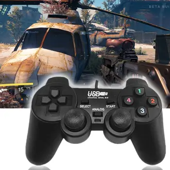 Black Wired Game Controller USB Joystick Gamepad Joypad for PC Laptop Computer E65A 
Black Wired Game Controller USB Joystick Gamepad Joypad for PC Laptop Computer E65A