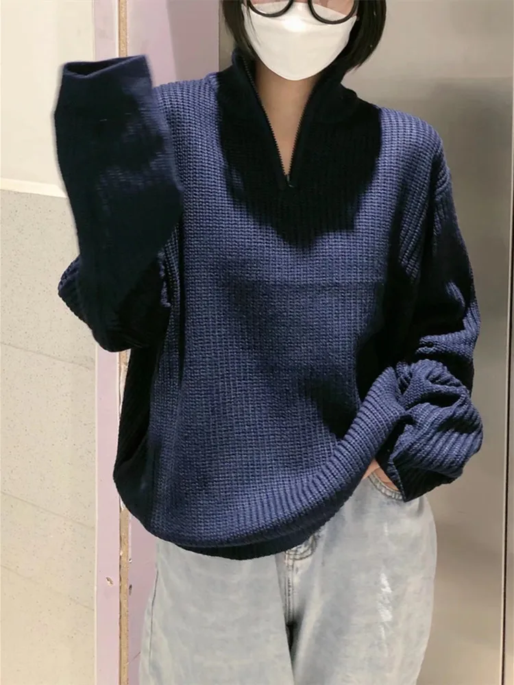 UNUTH Women Fashion Sweater Turtleneck Zipper Wool 2022 Spring Ladies Casual Knitwear Female Sweaters Knitted Long Sleeve 
UNUTH Women Fashion Sweater Turtleneck Zipper Wool 2022 Spring Ladies Casual Knitwear Female Sweaters Knitted Long Sleeve