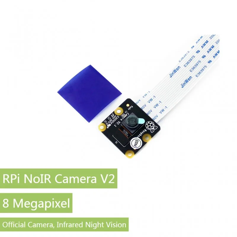 Official Raspberry Pi Infrared Camera Module V2, IMX219 Sensor 8MP 1080P Supports Night Vision
Official Raspberry Pi Infrared Camera Module V2, IMX219 Sensor 8MP 1080P Supports Night Vision