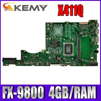 X411QA Motherboard W/ FX-9800 2.7MHz-3.6MHz 4GB/RAM For Asus X411QA X411QR X411Q X411 Laptop Motherboard X411QR Mianboard
X411QA Motherboard W/ FX-9800 2.7MHz-3.6MHz 4GB/RAM For Asus X411QA X411QR X411Q X411 Laptop Motherboard X411QR Mianboard