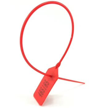 

100pcs/Lot Plastic Security Tamper Proof Seals Pull Tite Cable Ties One-Time-Use Locks Numberd Tag 340mm Red