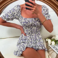 Summer Women's Dress 2021 Floral Printed Ruffles Short Sleeve Backless Casual Party Women's Dresses Sukienka Bodycon Sundress 
Summer Women's Dress 2021 Floral Printed Ruffles Short Sleeve Backless Casual Party Women's Dresses Sukienka Bodycon Sundress