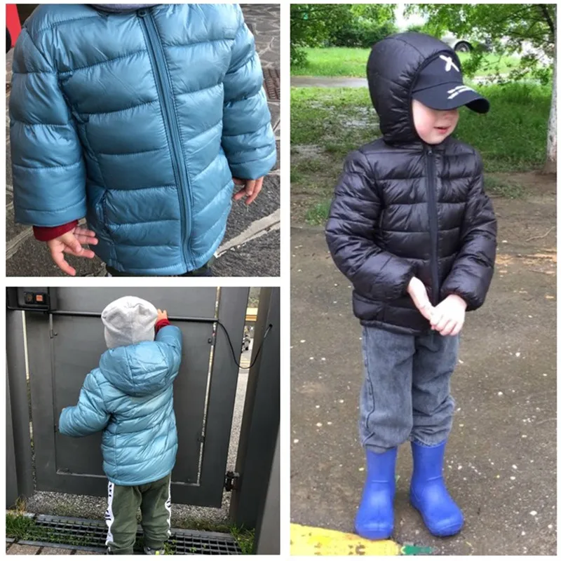 Autumn Winter Kids Down Jackets For Girls Children Warm Down Coats For Boys 2-8 Years Toddler Girls Parkas Outerwear Clothes