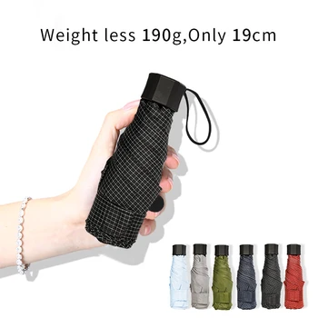 Small Portable umbrella Men Mini Pocket 5-folding Umbrella Rain Women Yarn-dyed Waterproof Travel Parasol Windproof Umbrella
Small Portable umbrella Men Mini Pocket 5-folding Umbrella Rain Women Yarn-dyed Waterproof Travel Parasol Windproof Umbrella