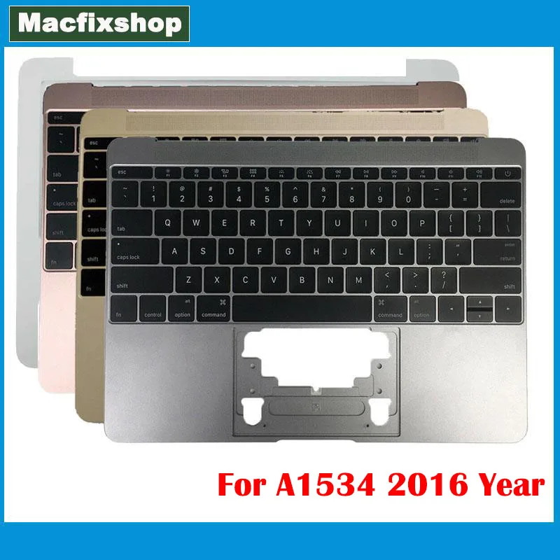 

Pink Gold Grey A1534 Top Case 2016 For Macbook 12" A1534 Topcase with Keyboard US UK FR SP GE French Spanish German Replacement